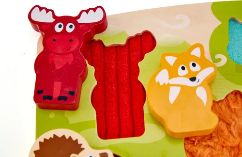 Miniatura 5 de Hape Forest Animal - Juego de rompecabezas táctil, multicolor, 5 x 2 pulgadas