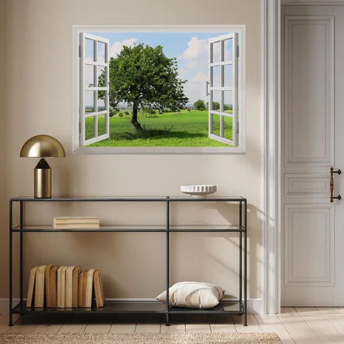 Miniatura 3 de wall26 Adhesivo de pared extraíble/mural de pared Spring on the Plains Creative Window View Decoración de pared - 36 x 48 pulgadas Primavera