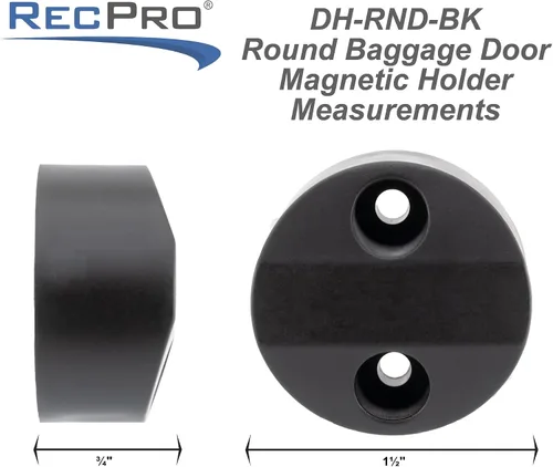 Miniatura 3 de RecPro Cierre magnético redondo para puerta de equipaje para puerta de compartimento de RV Negro (paquete de 2)