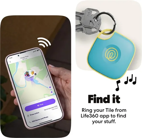 Miniatura 4 de Tile by Life360 Mate - Rastreador Bluetooth, buscador de llaves y localizador de artículos para llaves, bolsas y más. Buscador de teléfonos.