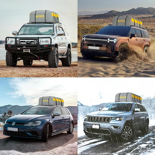 Miniatura 7 de WILDROAD Bolsa para Techo de Automóvil Portaequipajes de Carga para Techo, 21 Pies Cúbicos Impermeable Bolsa Portaequipajes de Carga para Techo