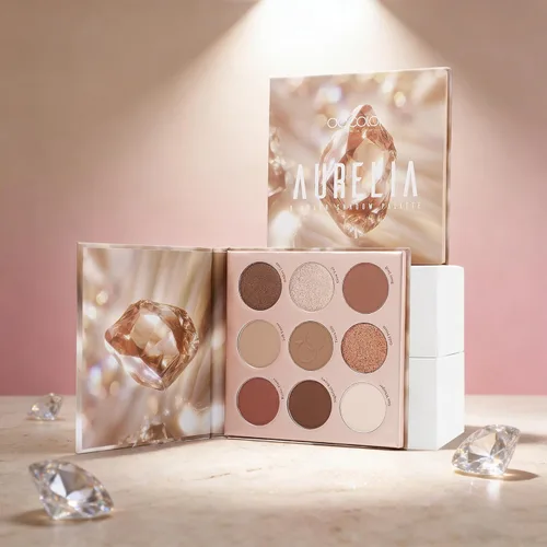 Miniatura 9 de docolor Paleta de sombras de ojos, paleta de 9 colores marrón y cobre con acabados mate y brillante, paleta de maquillaje de ojos altamente