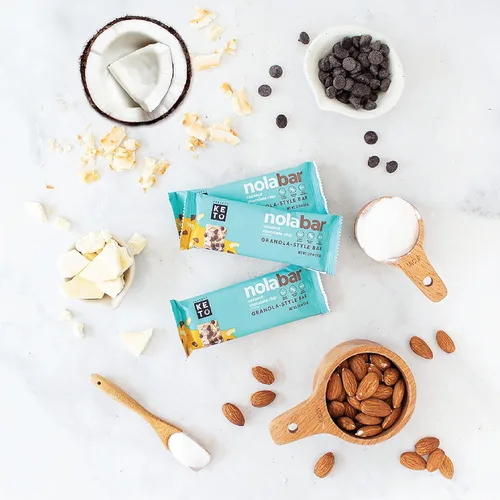 Miniatura 9 de Perfect Keto Barras Nola, sin gluten, barras de granola keto, bocadillos bajos en carbohidratos o barra de desayuno sin azúcar añadido, alimentos