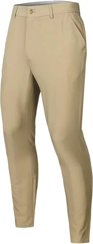 Miniatura 7 de JMIERR Pantalones de golf para hombre, elásticos, ajustados, para correr, viajes, trabajo, pantalones chinos para hombre
