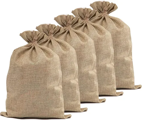 Miniatura 9 de Bolsas Grandes de Arpillera 20x30 Pulgadas de Yute Natural Sacos Individuales de Arpillera, Bolsas Reutilizables para Cultivar Plantas Soportes