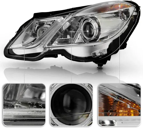 Miniatura 4 de ACANII - Para [HID/Xenon w/AFS] 2010-2013 Mercedes Benz E350 E550 Sedán/Wagon Proyector Faros Faros Izquierdo+Derecha