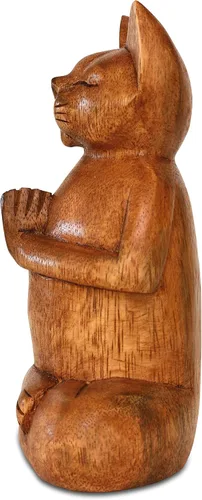 Miniatura 7 de G6 Collection Estatua de yoga de gato siamés tallada a mano de 8 pulgadas, escultura de estatua de yoga hecha a mano, decoración del hogar