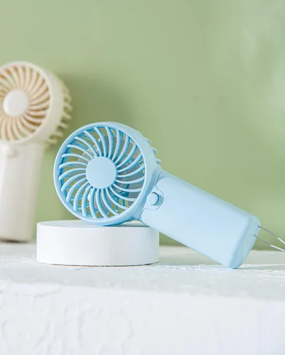 Miniatura 2 de Mini ventilador portátil (2 pilas AAA, pilas no incluidas) Ventilador de mano ligero perfecto para exteriores, viajes, oficina, senderismo