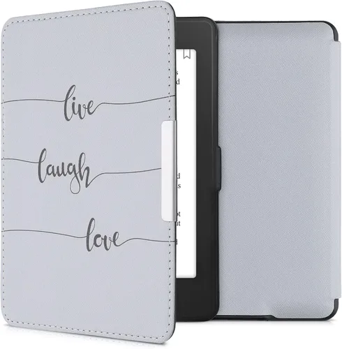 Miniatura 24 de kwmobile Funda compatible con Amazon Kindle PaperWhite - Funda para lector electrónico - Azul pez pequeño/azul claro/blanco
