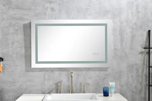 Miniatura 9 de 40 x 26 luces LED espejo montado en la pared para baño con alto lumen+antivaho control por separado + función de atenuación