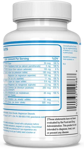 Miniatura 7 de PEScience TruMulti Men's, Multivitamínico con vitamina C, D, zinc de primera calidad para apoyo inmunológico y estrés, 90 cápsulas