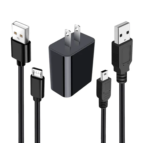 Cable de carga de pared Mini USB de repuesto para medidor de monitoreo de glucosa en sangre OneTouch Verio IQ, Garmin Drive Smart Nuvi gps y carga