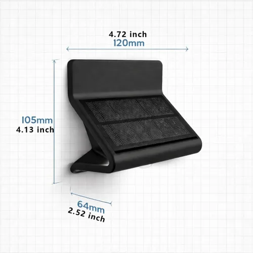 Miniatura 6 de AURAXY Luces de inundación de seguridad LED con sensor de movimiento solar impermeable para exteriores, funciona con pilas, luz de pared activada