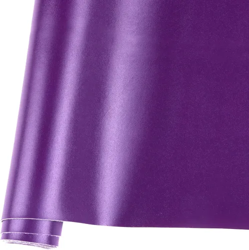 Miniatura 12 de Ramya Hojas de cuero sintético de color sólido liso 1 rollo 12"X53" (30 cm X 135 cm), la piel sintética es ideal para proyectos de manualidades DIY