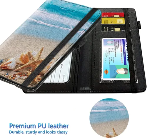 Miniatura 111 de Funda para chequera para hombres y mujeres, cartera de cuero RFID con ranuras para tarjetas de crédito, soporte de cheques duplicados personales