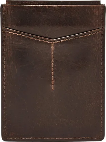 Miniatura 2 de Fossil Funda magnética minimalista de cuero para hombre con clip para dinero y bolsillo frontal