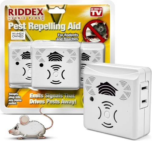 Miniatura 10 de Riddex Sonic Plus - Repelente ultrasónico de plagas, se conecta con salidas adicionales para uso en interiores, repelente de insectos, repelente