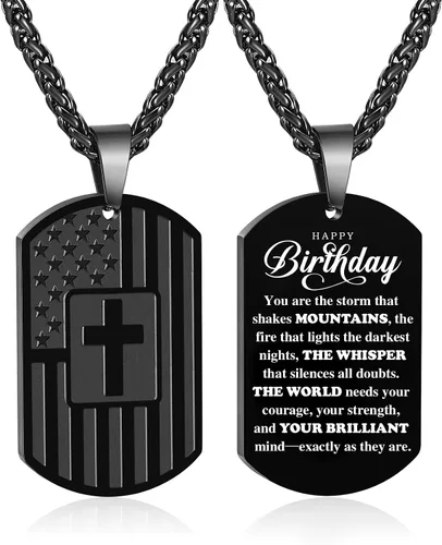 Miniatura 42 de Zocomi Rellenos de Media Navideña Regalo de Navidad - Para Mi Hijo Papá Hermano Marido Nieto Abuelo Novio Hombre Etiqueta de Perro Cruz Collar