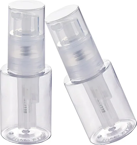HSOMiD Paquete de 2 botellas vacías en polvo, polvo de barbero, talco, fibras capilares, aplicador para peluquería, limpieza, plantas, nebulización