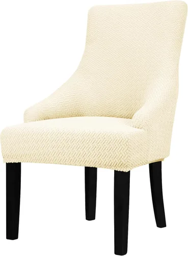 Miniatura 39 de Lellen Funda elástica de terciopelo para silla con respaldo de ala, funda protectora reutilizable para comedor, banquete, decoración del hogar, etc.