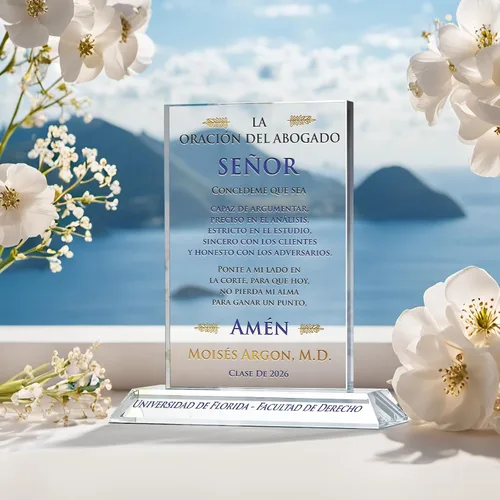 Miniatura 2 de Oración de abogado placa personalizada de graduación de la escuela de derecho cristiana, regalo de abogado personalizado para hijo, hija, novio