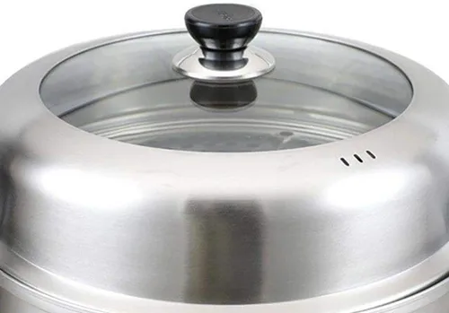 Miniatura 3 de YARNOW Tapas de sartén de acero inoxidable Cubierta de olla de metal Mango de tapa de olla de cocina grande para cocinar