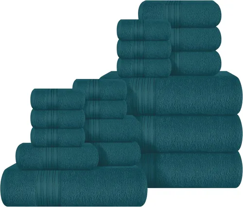 Miniatura 75 de BOUTIQUO Juego de 2 toallas de baño 100% algodón de 28 x 55 pulgadas, toallas de baño grandes ecológicas, compactas, de secado rápido, ligeras, Rosa