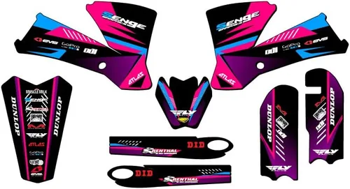 Miniatura 7 de Kit de base gráfica SX 105 SURGE Black Senge 2003-2005 compatible con KTM