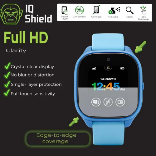 Miniatura 5 de IQShield Paquete de 6 protectores de pantalla para Verizon Gizmo Watch 2, fácil de instalar, ultrafino, resistente a las manchas, arañazos