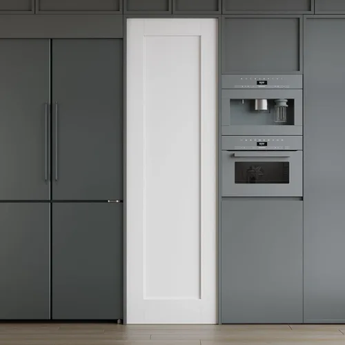 WINSTELLAR - 1 panel estilo coctelera de 18 x 80 pulgadas, losa blanca imprimada para puerta interior de núcleo sólido, puerta de dormitorio