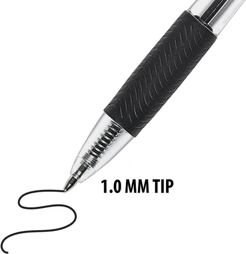 Miniatura 7 de Inc. ClipClicks - Bolígrafos retráctiles, juego de bolígrafos de punta media de 0.039 pulgadas con agarre cómodo para escuela, oficina, escritura