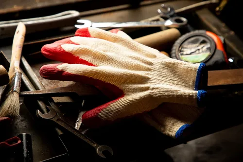 Miniatura 3 de G & F Products Gloves 3106-300 - Guantes económicos de látex de punto de cuerda, guantes de trabajo con revestimiento de nitrilo para uso general
