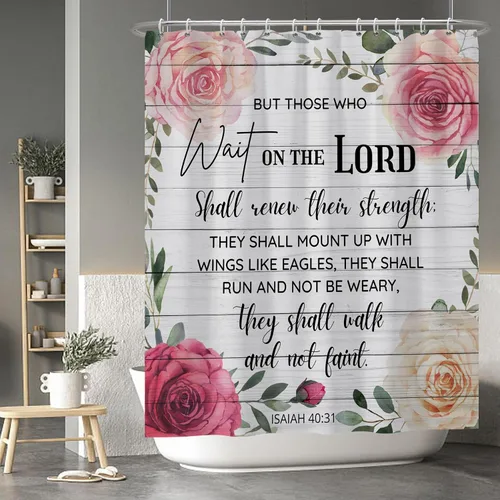 Miniatura 128 de Baocicoo - Cortina de ducha de abeja de miel, diseño de abeja de caricaturas, pista voladora, rústica, floral, para baño, decoración de bañera