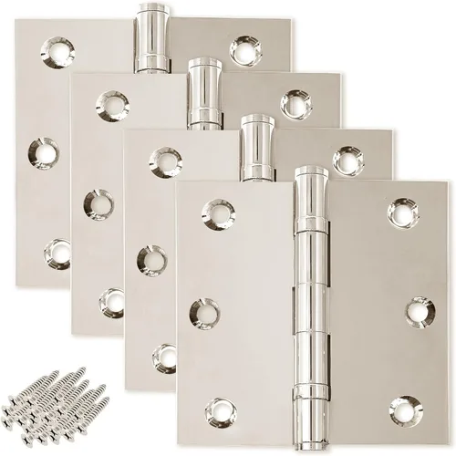 Miniatura 13 de Solid Brass Door Hinge Heavy Duty Ball Bearing 3.5 x 3.5 Inch - Set of 2 Hinges (Antique Brass)