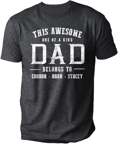 Miniatura 34 de Camisa personalizada para el abuelo con niños, regalos para el abuelo, regalos para el día del padre, regalos para hombres