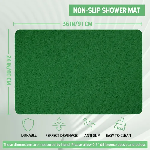 Miniatura 191 de Hargiis - Tapete antideslizante de secado rápido para tina y ducha, tapete exfoliante para pies, para baño, cocina u hotel, beige, 24 x 16 pulgadas