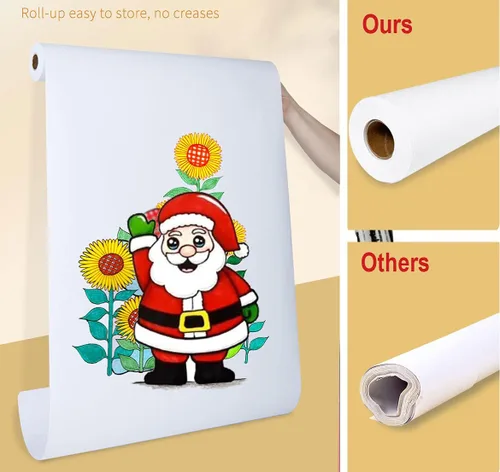 Miniatura 4 de Rollo de papel de caballete, papel de dibujo de 17 pulgadas por 132 pies, rollo de papel de repuesto para caballete de arte para niños, artes y 17