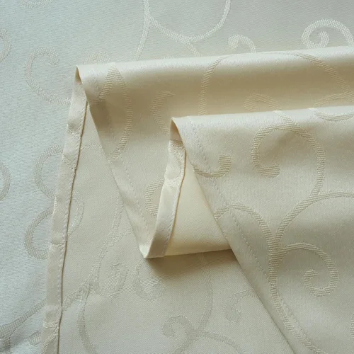 Miniatura 7 de Marina Decoration Mantel jacquard impermeable grueso elegante con ramas de damasco sólido de alta calidad, decorativo para el hogar, cocina, Crema