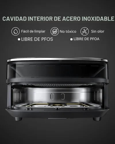 Miniatura 8 de Freidora de aire grande de 6 cuartos de galón, freidora de aire de cocción rápida 11 en 1 con calefacción superior e inferior, no necesita voltaje