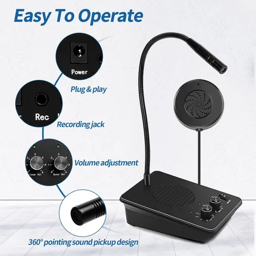 Miniatura 6 de Daytech Intercomunicador de ventana Conectar micrófono inalámbrico