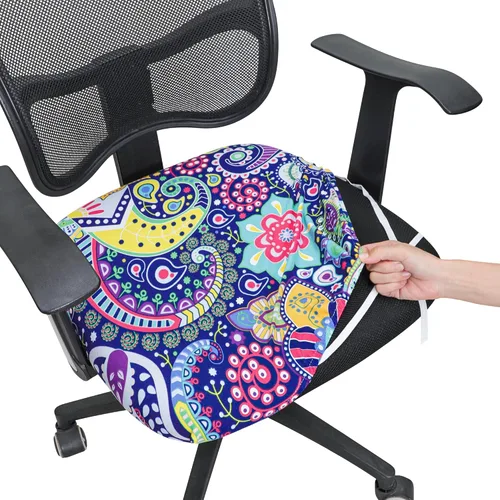 Miniatura 11 de Forcheer - Fundas elásticas para silla de oficina de Jacquard, resistentes al agua, 2 piezas para sillas de escritorio o de la computadora