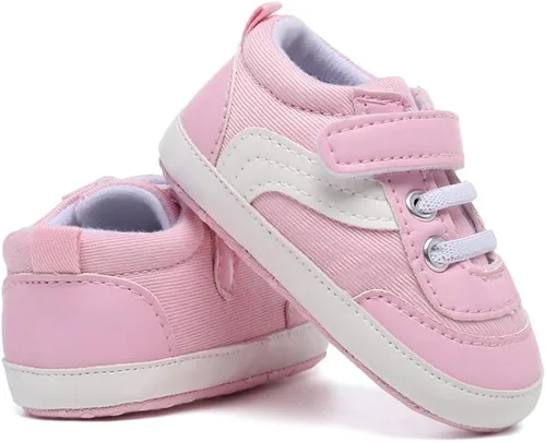 Miniatura 5 de Tenis de lona para bebés niños y niñas, suela suave, antideslizantes, ligeros, para recién nacidos, para primeros pasos, para cuna de 0 a 18 meses