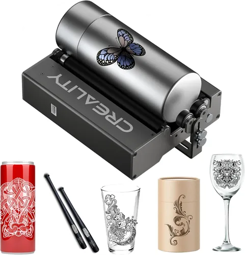 Miniatura 9 de Creality Kit de rodillos rotativos con elevadores para grabador láser Falcon A1, accesorios de grabado para grabar objetos cilíndricos, copa