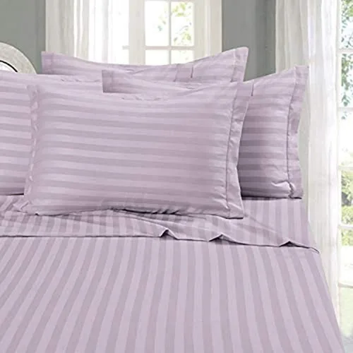 Miniatura 11 de Elegant Comfort 1500 Premier resistente a las arrugas y a la decoloración, juego de sábanas de lujo suave y sedoso de calidad de hotel a rayas