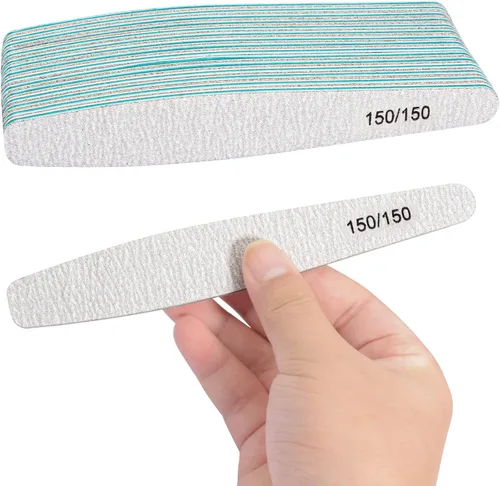 Miniatura 10 de Diesisa 15 limas de uñas de grano 80/80 para uñas naturales, tableros de esmeril de doble cara para uñas, limas de uñas profesionales para uñas