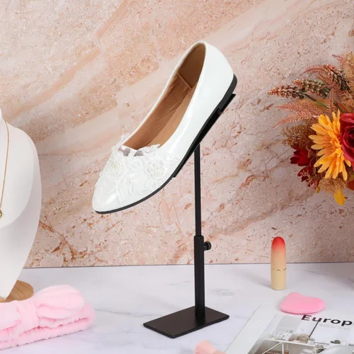 Miniatura 8 de EXCEART Soporte de exhibición de tacones altos Organizador de zapatos ajustable de acero inoxidable Organizador de estante para almacenamiento