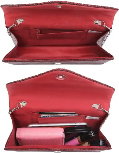 Miniatura 7 de Dasein Bolso de mano con satén satinado para mujer, tipo embrague, para noche, bandolera, bolsos, fiesta, graduación, boda, sobre