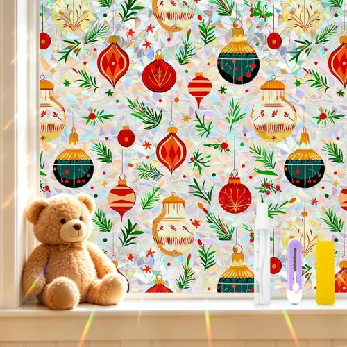 Miniatura 17 de SOMWISE Película de privacidad para ventana de vidrio esmerilado con herramientas, bloqueo de calor, anti-UV, antirreflejo, adherencia estática