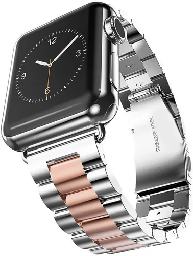 Miniatura 8 de Correas de metal compatibles con Apple Watch de 41 mm, 40 mm, 38 mm, correa de cadena de acero inoxidable elegante para mujeres iWatch Series Negro