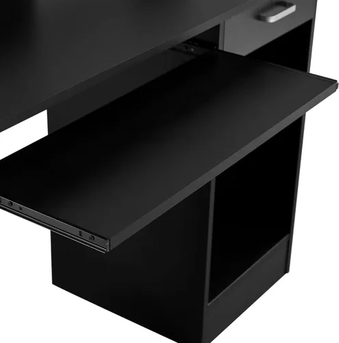 Miniatura 5 de Yaheetech Escritorio de Computadora de Madera para Casa y Oficina con Cajones y Bandeja Extraíble para Teclado, Escritorio de Estudio y Escritura